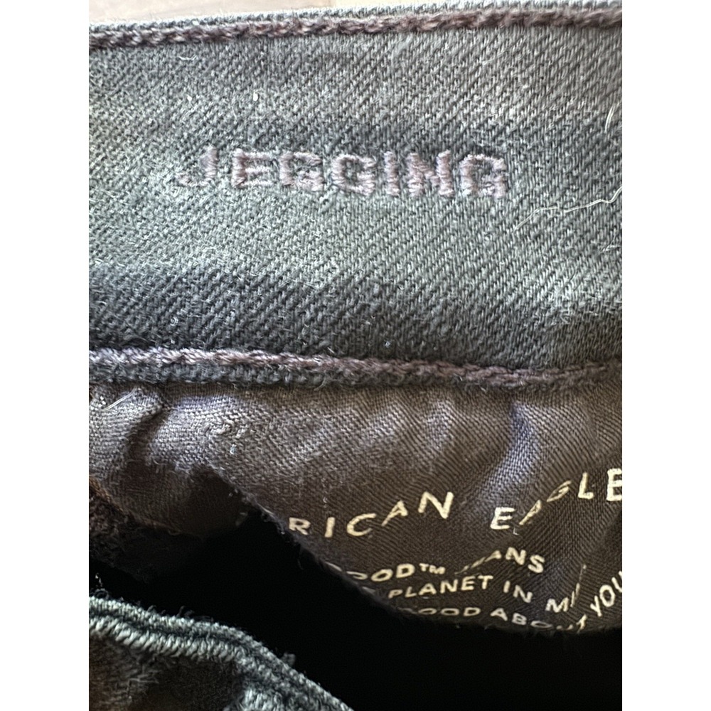 American Eagle Jegging Women's Size 000 Reg Next Level Stretch Black Low Rise - Picture 10 of 10